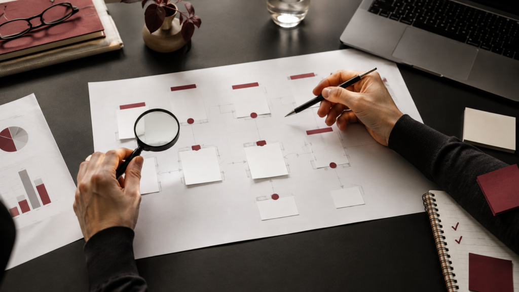 Consultant reviewing and prioritising business processes