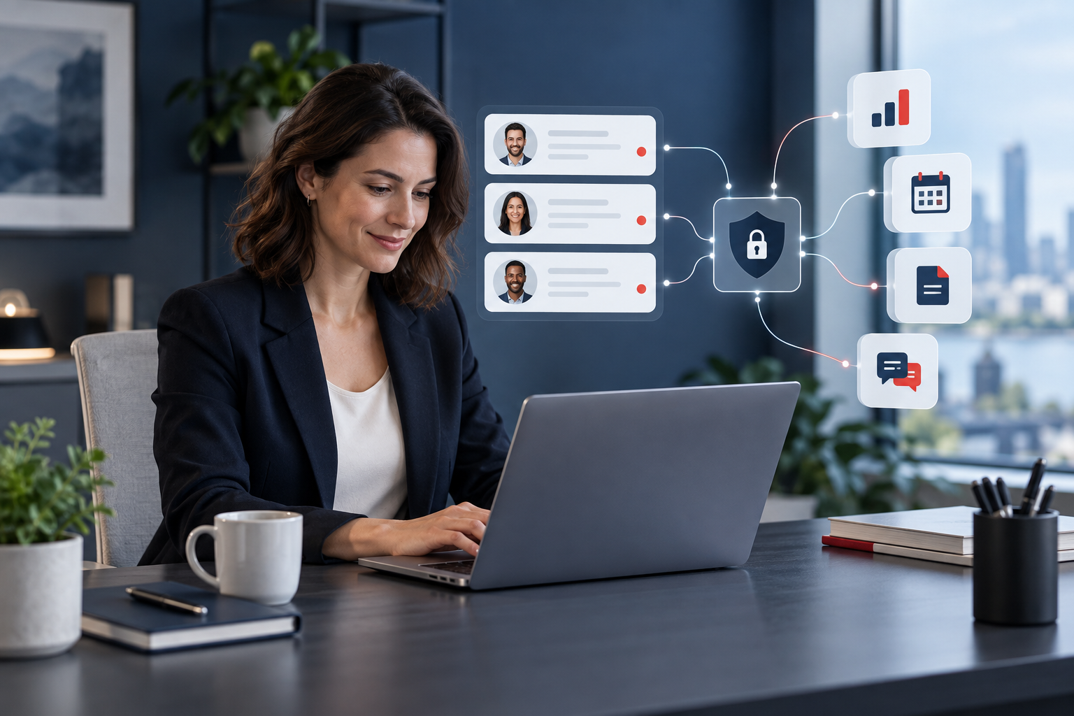 Connected CRM and business systems with secure data flows